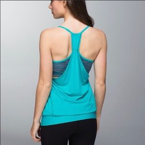 Lululemon No Limits Tank Blue Tropics / Wee Are